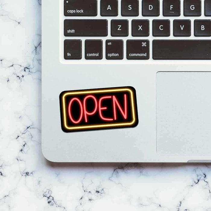 Neon Open Sticker - Stickers | STICK IT UP