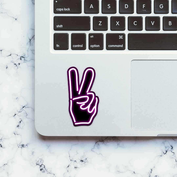 Neon Peace Sticker - Stickers | STICK IT UP