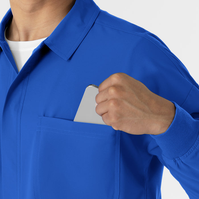 NURTUR Men’s Scrub Shirt Jacket Royal side view