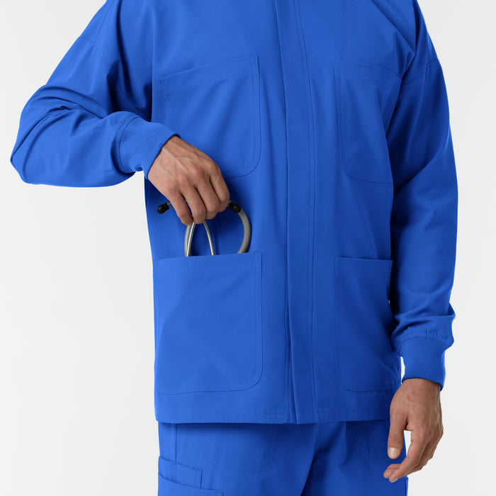 NURTUR Men’s Scrub Shirt Jacket Royal hemline detail