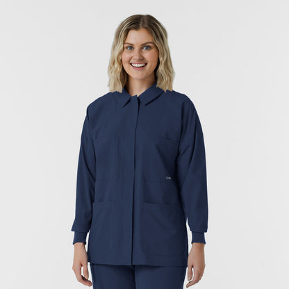 NURTUR Women’s Scrub Shirt Jacket - Navy