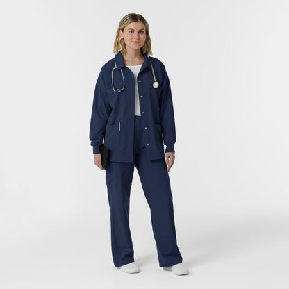 NURTUR Women’s Scrub Shirt Jacket - Navy scrub set