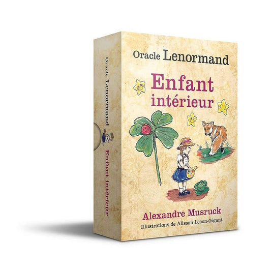 Oracle Lenormand accueillir son enfant intérieur, un jeu divinatoire illustré par Alisson Lebon-Gignac. Un outil puissant pour guérir et éveiller son enfant intérieur.