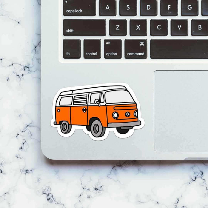 Orange Mini Bus Sticker - Stickers | STICK IT UP
