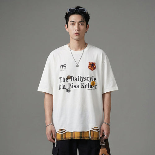 T-shirt oversize streetwear homme noir - Koreanxwear - Taille S