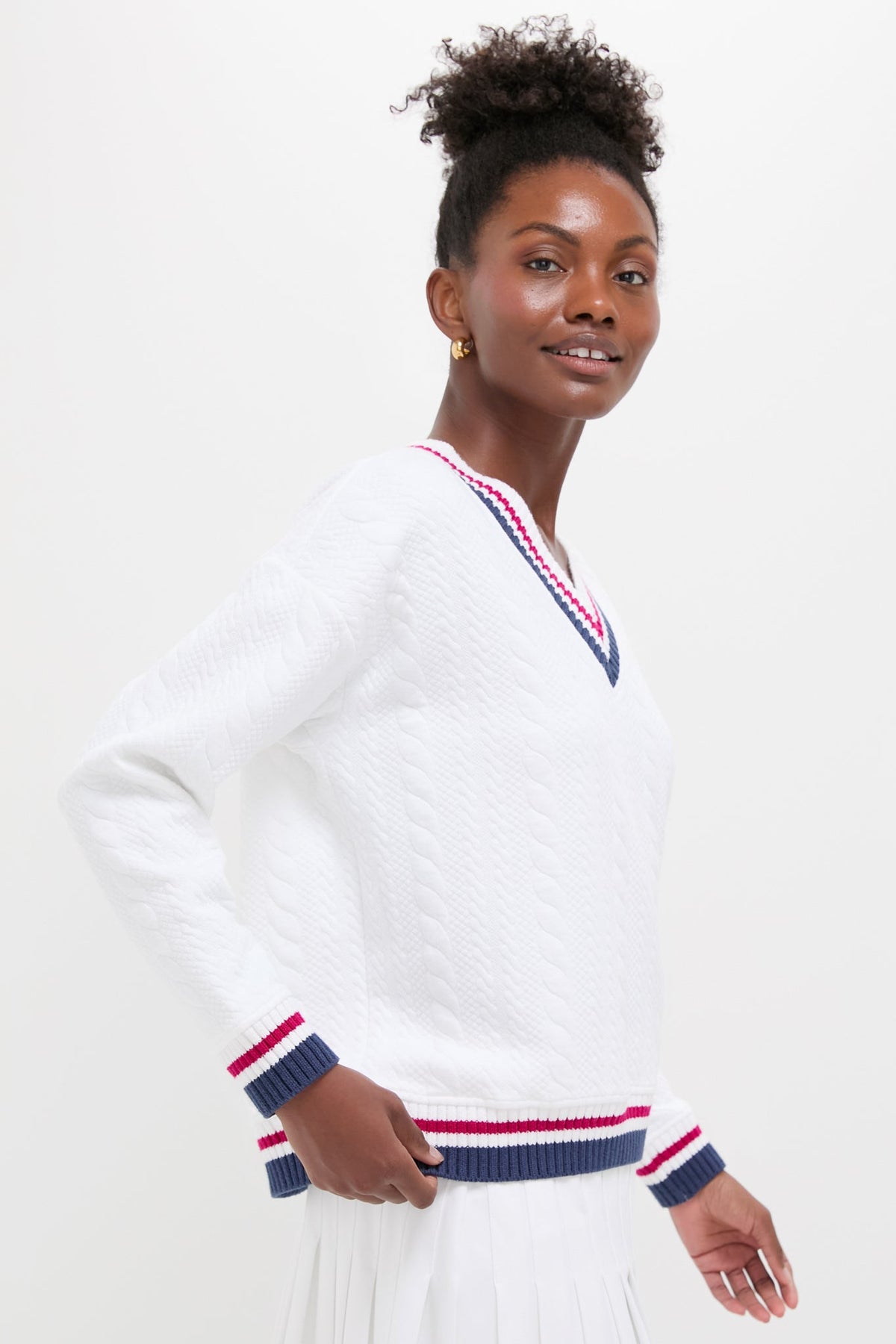 Americana Cable Turner Pullover