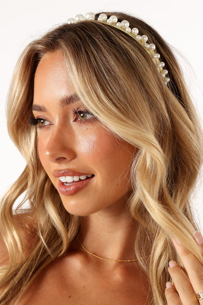 Baylee Headband - Pearl