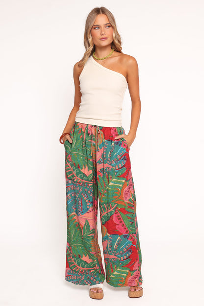 Charly Wide Leg Pant - Calypso Coral