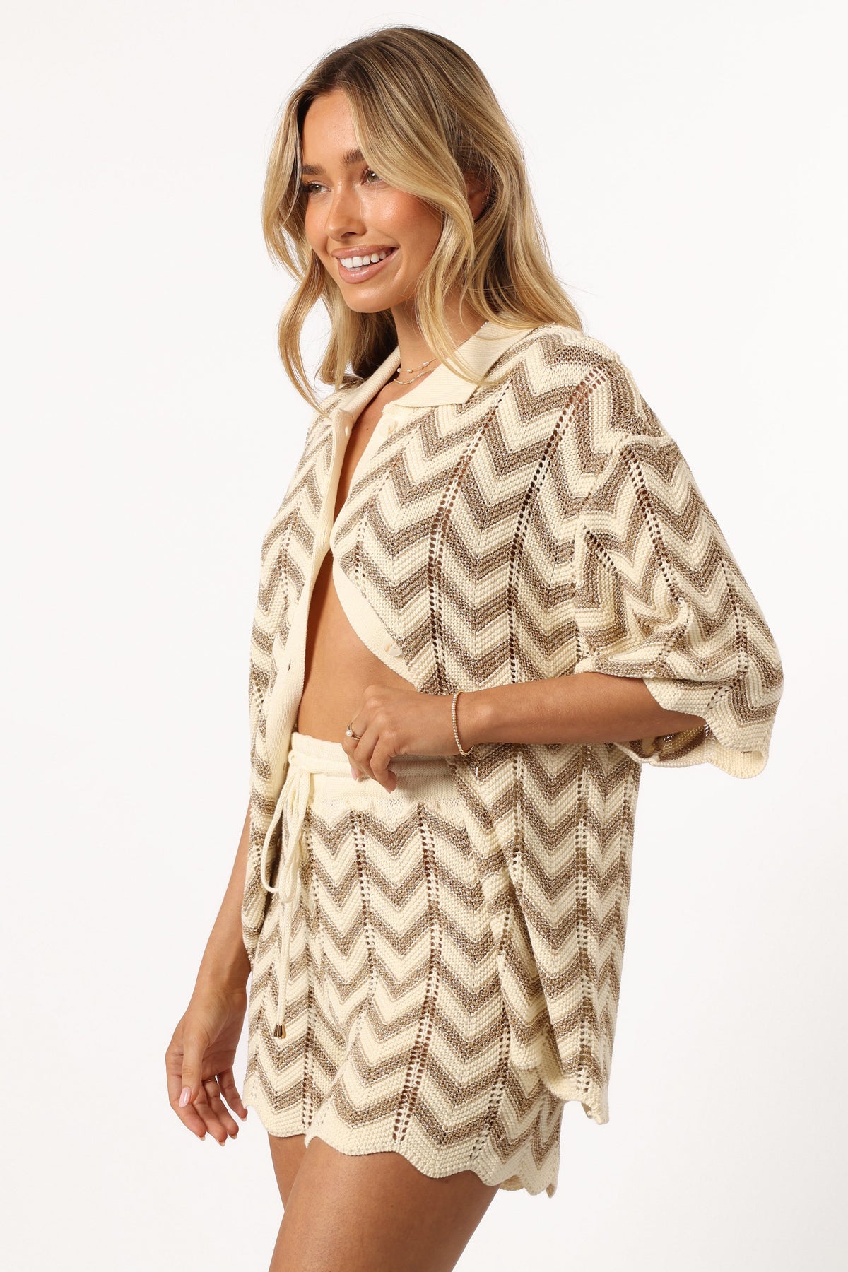 Cherie Knit Short - Sand White