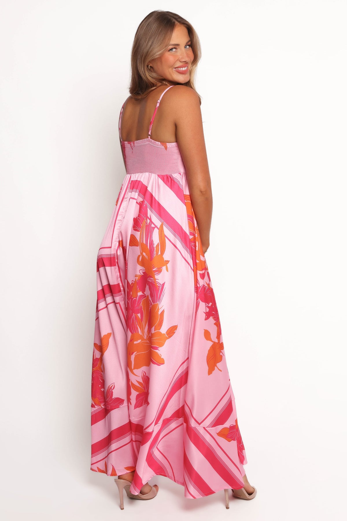 Elanor Maxi Dress - Pink/Orange