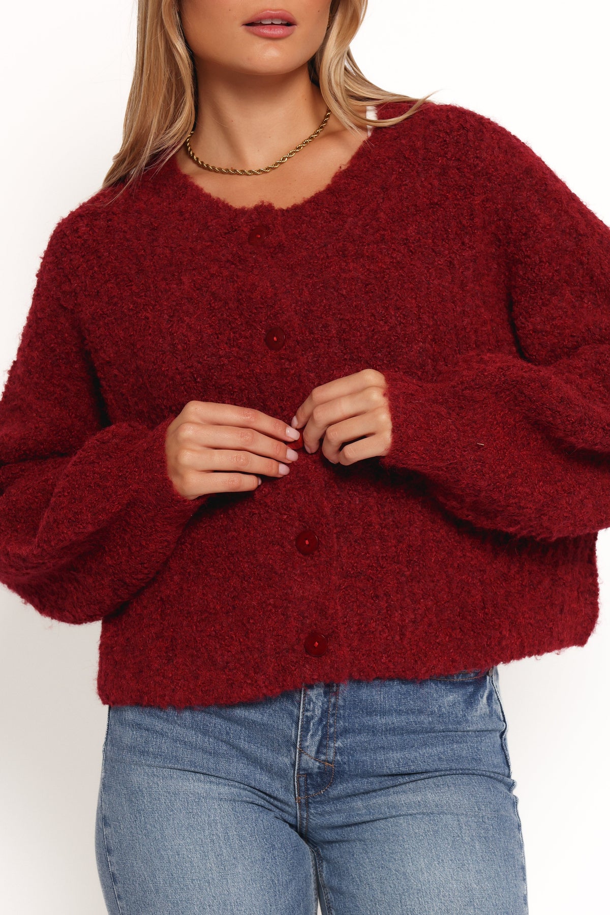 Albertine Cardigan - Wine