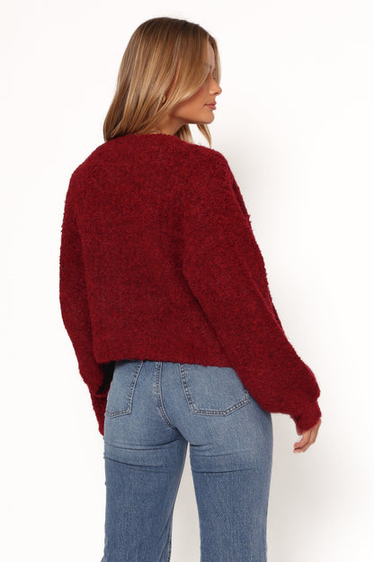 Albertine Cardigan - Wine