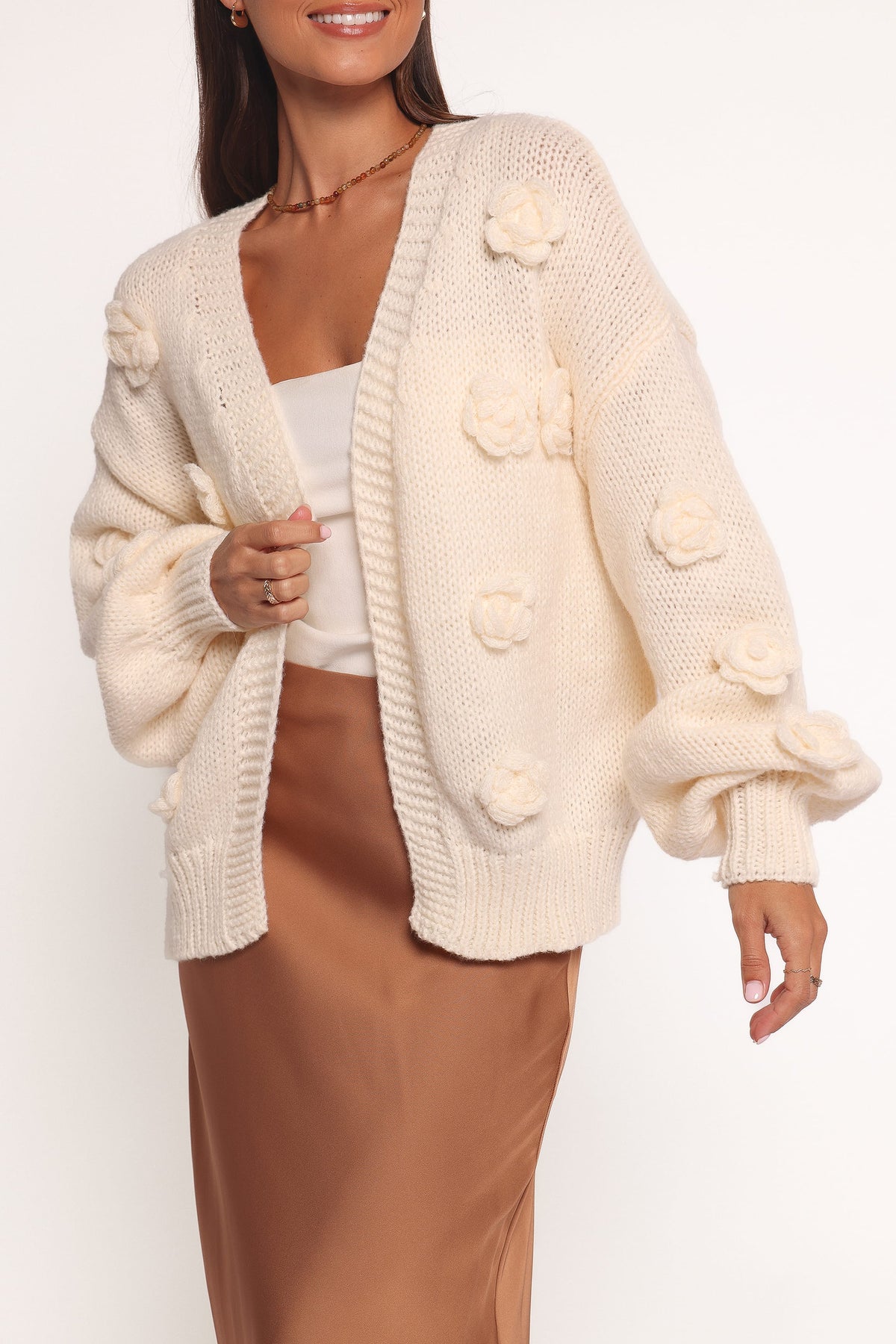 Doralee Rose Cardigan - Cream