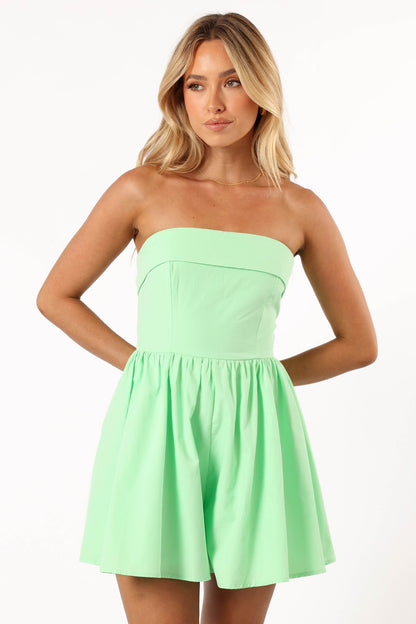 Beatrice Romper - Apple Green