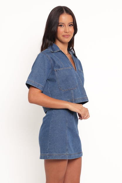 Cera Two Piece Set - Medium Denim