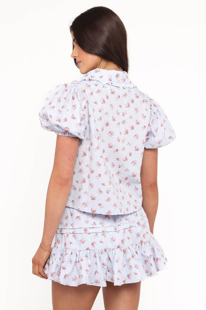 Courtney Skirt Set - Blue