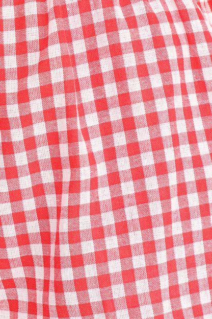 Daphne Short Set - Yellow Red Gingham