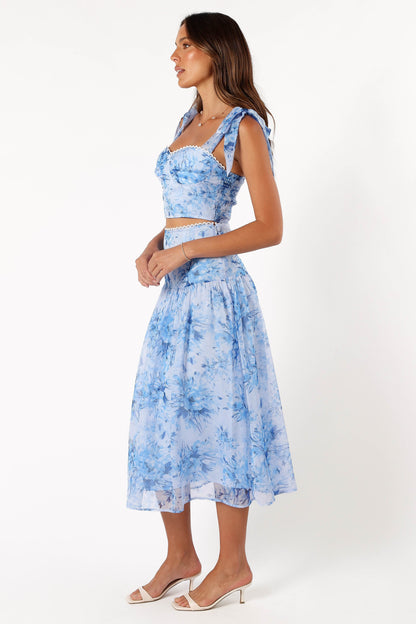 Elle Two Piece Set - Blue Floral