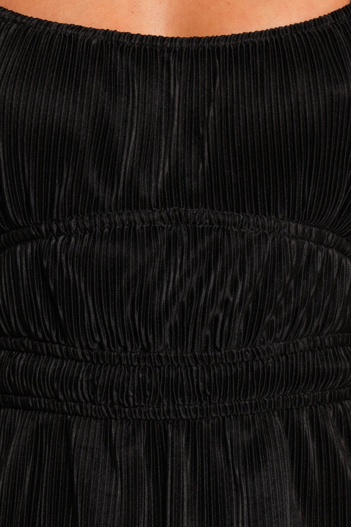 Ceppia Plisse Top - Black