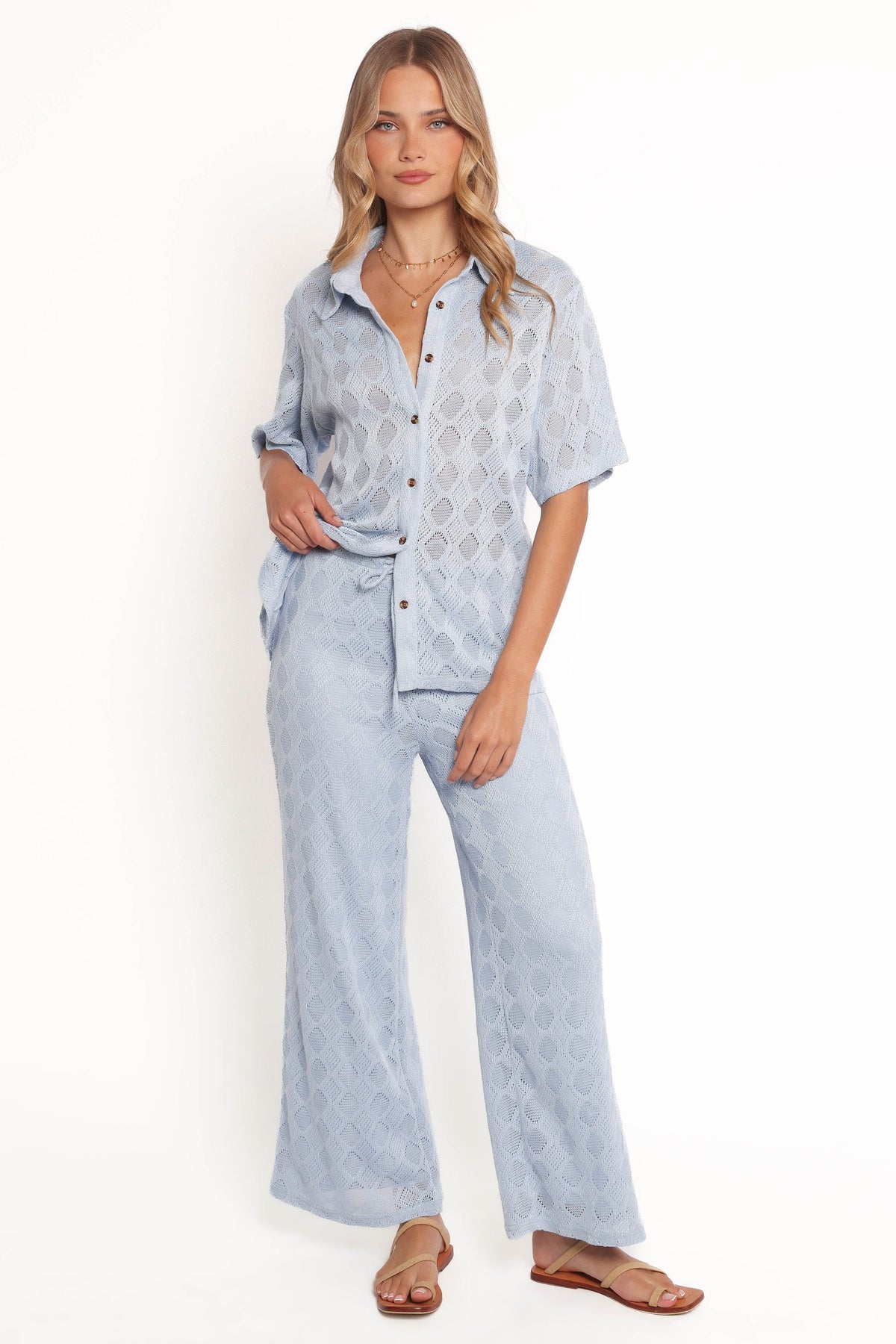 Cora Knit Shirt - Blue