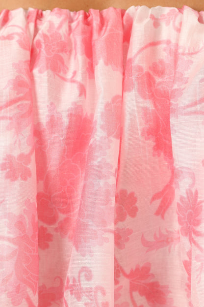 Deedi Off Shoulder Top - Pink Floral