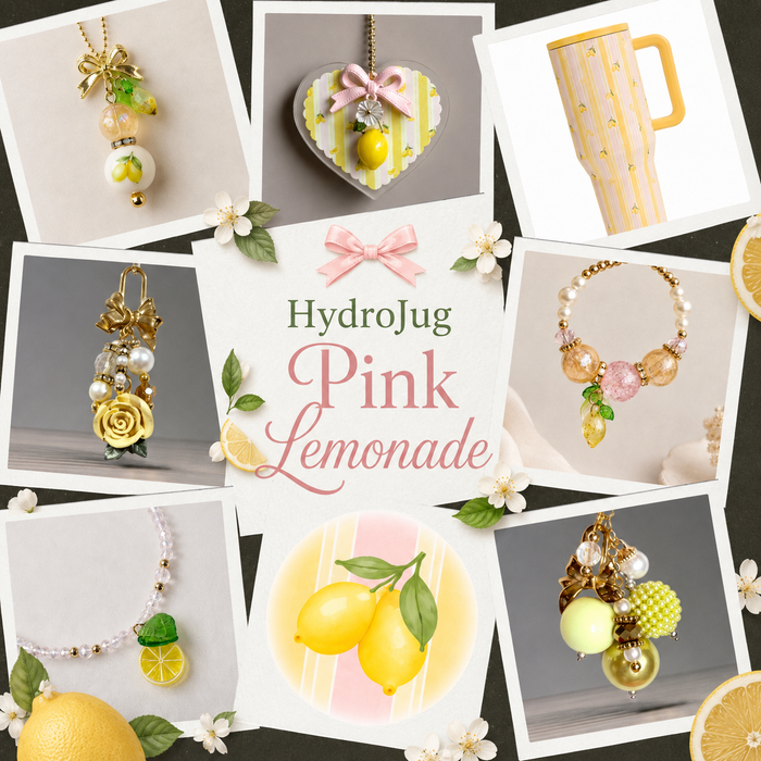 Pink Lemonade Halo Charm - Tumbler Handle Charm
