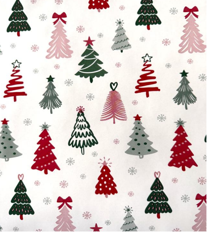 Pink Trees Wrapping Paper