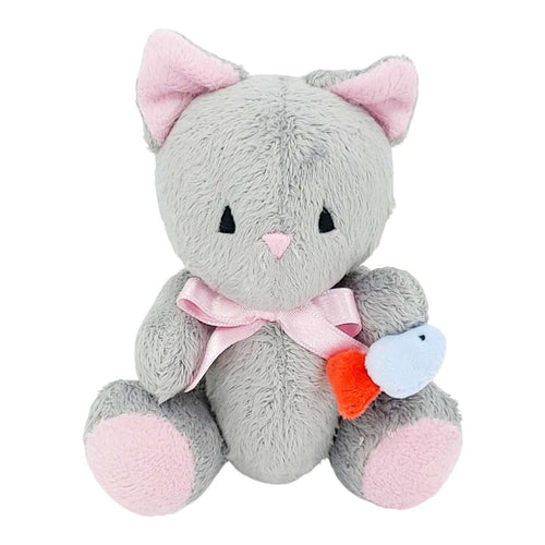 Plush - Gray Cat with Fish by Frank and Bubby