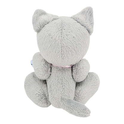 Plush - Gray Cat with Fish by Frank and Bubby