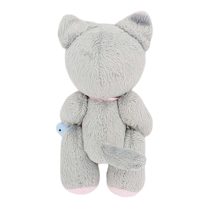 Plush - Gray Cat with Fish by Frank and Bubby
