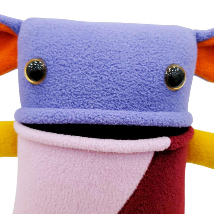 Plush - Large Squared Creature (Purple Orange Pink Diagonal) by Mr. Sogs