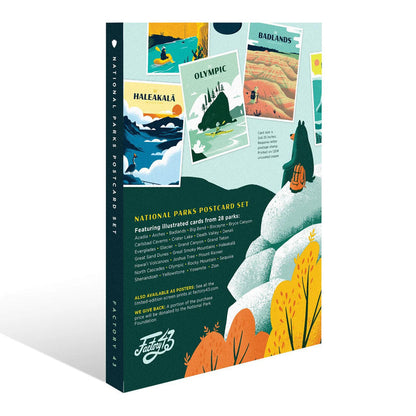 Postcards - National Park Series Second Edition (Set of 28) by Factory 43