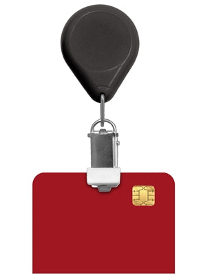 Premium Badge Reel with Card Clamp and Swivel Spring Clip, Qty = 25