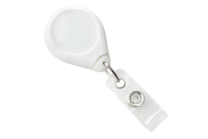 Premium Badge Reel with Clear Vinyl Strap and Swivel Spring Clip, Qty = 25