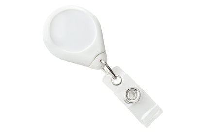 Premium Badge Reel with Clear Vinyl Strap and Swivel Spring Clip, Qty = 25