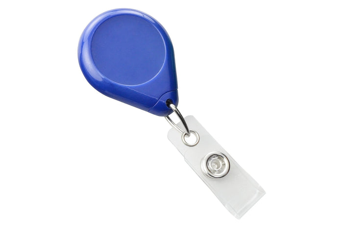 Premium Badge Reel with Clear Vinyl Strap and Swivel Spring Clip, Qty = 25