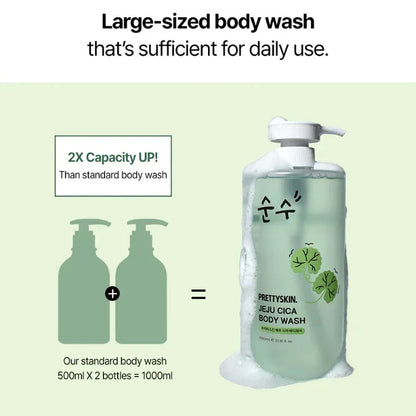 [PRETTYSKIN] Jeju Cica Body Wash 1000ml - Ballagrio
