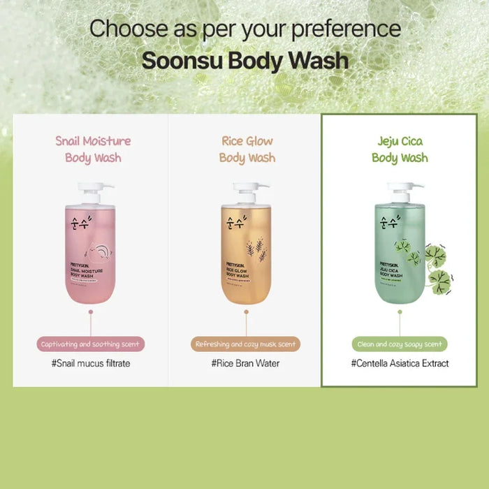 [PRETTYSKIN] Jeju Cica Body Wash 1000ml - Ballagrio
