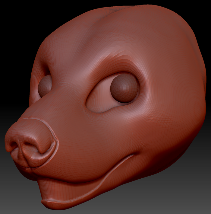 Realistic Black Bear Static Jaw Head Base