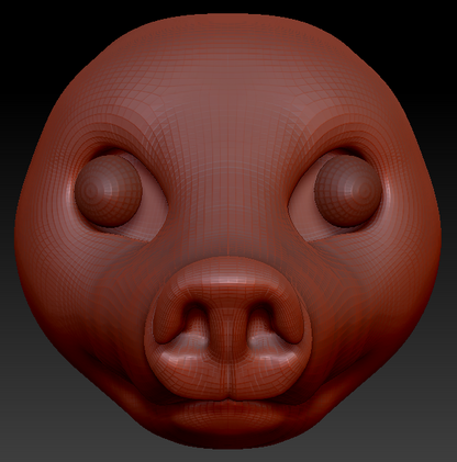 Realistic Coatimundi Head Base