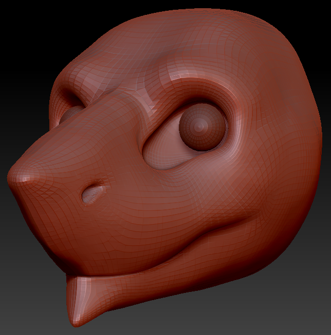 Realistic Eastern Sergal Head Base