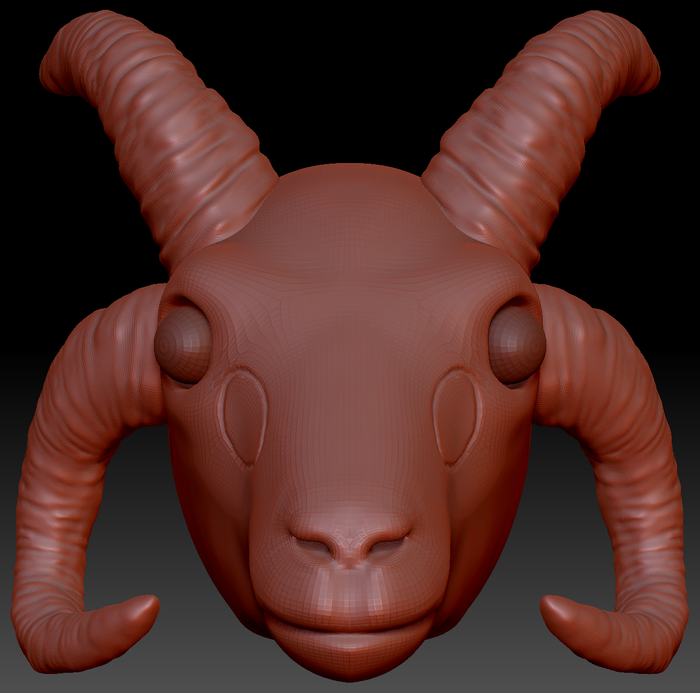 Realistic Goat/Sheep Head Base Complex Variant 1