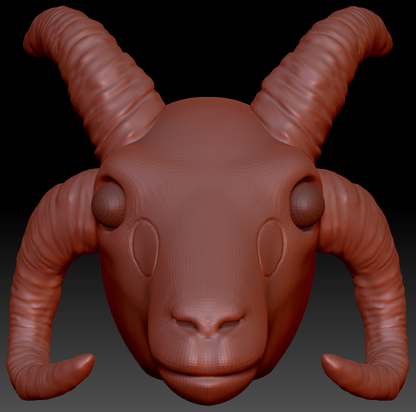 Realistic Goat/Sheep Head Base Complex Variant 1