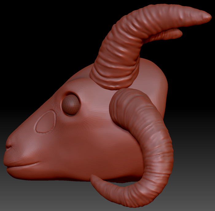 Realistic Goat/Sheep Head Base Complex Variant 1