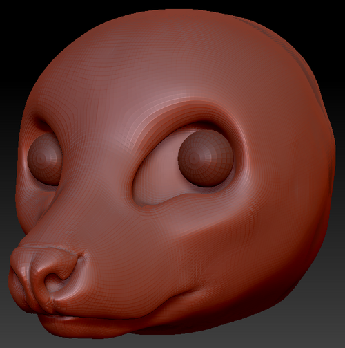 Realistic Lemur Head Base