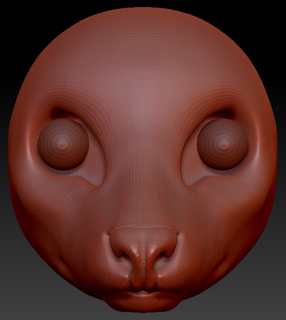 Realistic Lemur Head Base