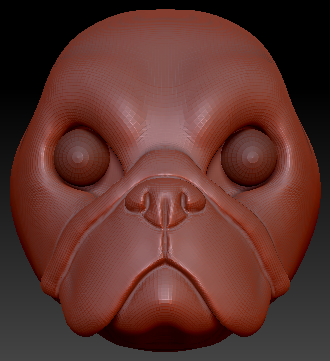 Realistic Pug Head Base