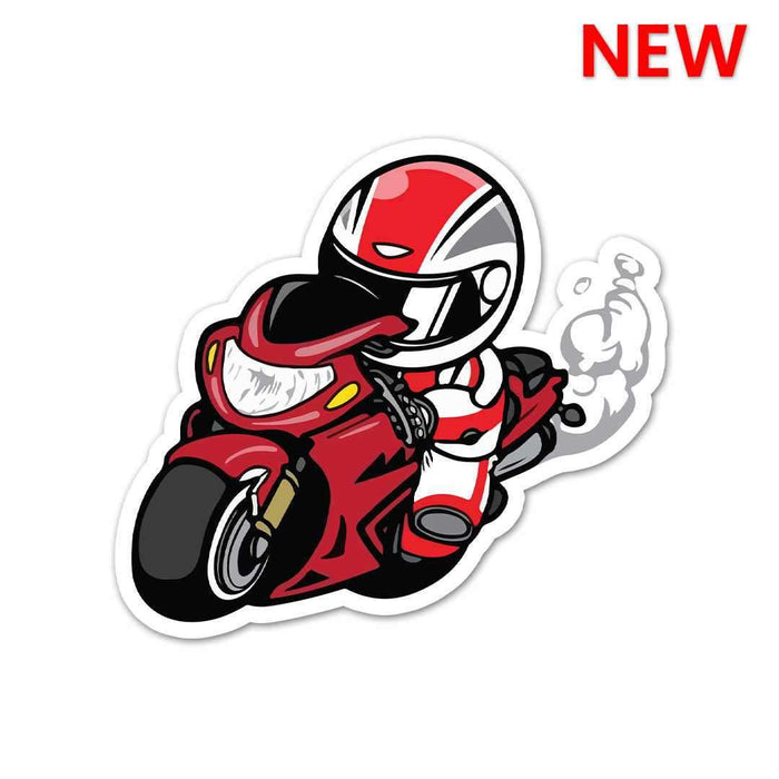 Red Bike Racer Sticker - Stickers | STICK IT UP