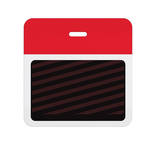 Red Clip-on Half Day / One Day BACKpart with Slot Hole - T5903A, Qty = 1000