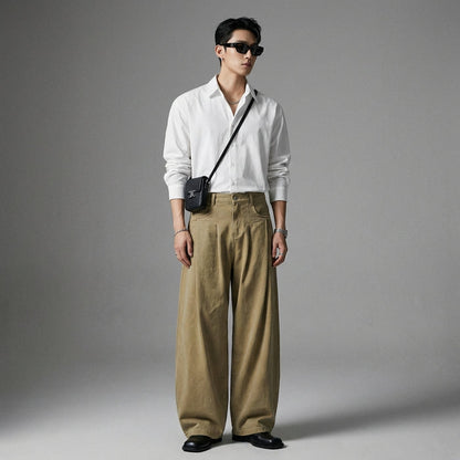 Pantalon cargo droit décontracté pour homme - Koreanxwear - Taille S